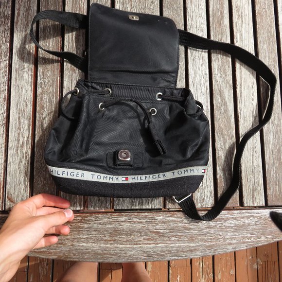 Black Tommy Hilfiger Mini Backpack - Picture 4 of 11